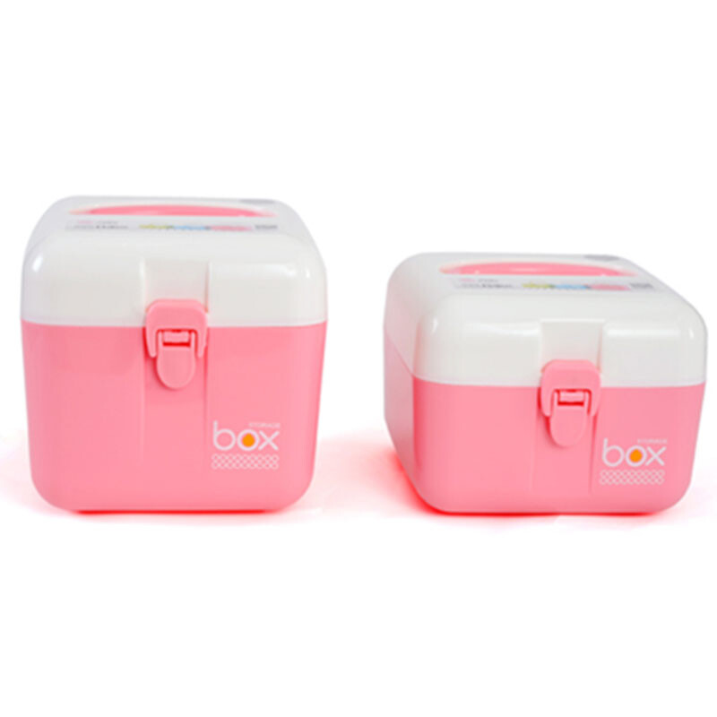 粉色锁扣收纳箱 家居杂物的优雅守护者